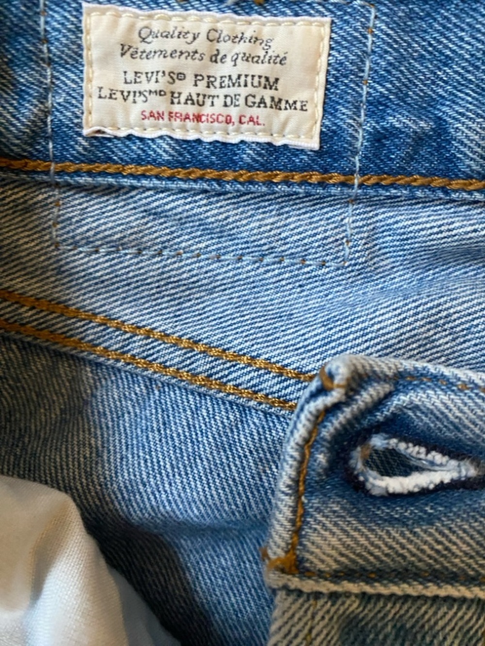 Levi's 501 90s Size 27 Medium Blue distressed straight leg jeans - Picture 7 of 12
